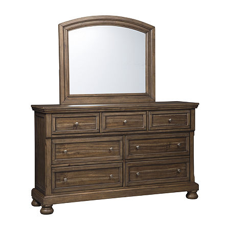 Signature Design By Ashley Prestonwood Dresser And Mirror, One Size, Brown