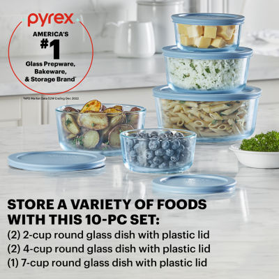 Pyrex Simply Store Glass Food Storage, Color: Blue JCPenney