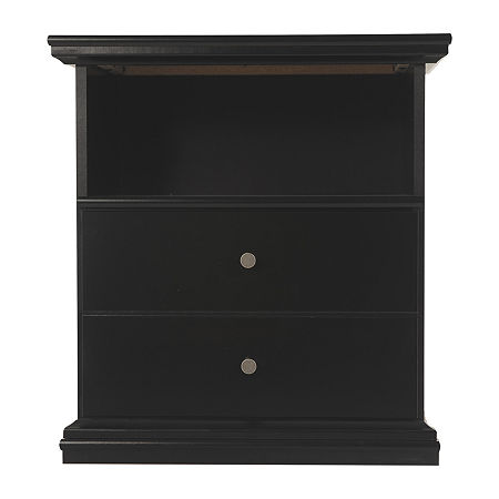 Signature Design By Ashley Miley Night Stand In Black