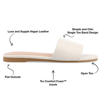 Journee Collection Womens Kolinna-Wd Flat Sandals Wide Width