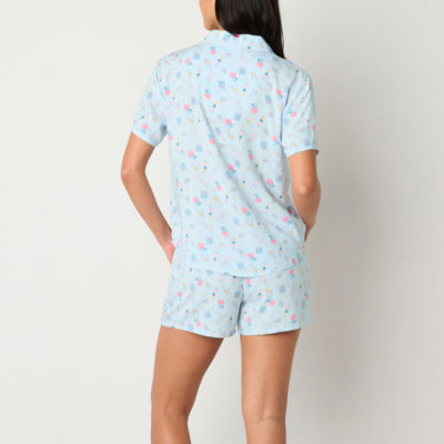 Pj Couture Womens Short Sleeve 2-pc. Shorts Pajama Set
