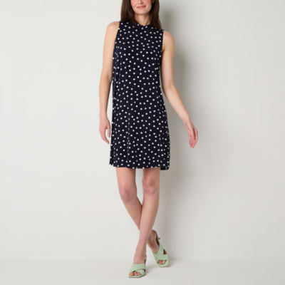 Robbie Bee Sleeveless Swing Dresses, Color Navy Ivory JCPenney