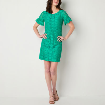 Jessica Howard Short Sleeve Lace Shift Dress