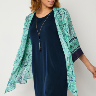 Studio 1 Faux-Jacket Dress With Removable Necklace