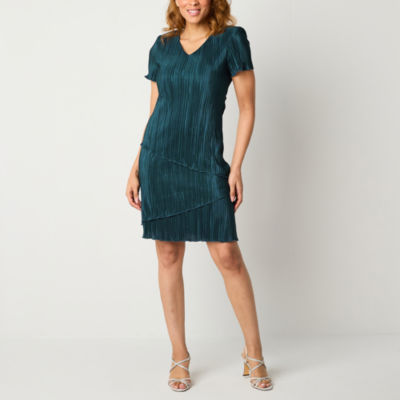 Connected Apparel Short Sleeve Shift Dress