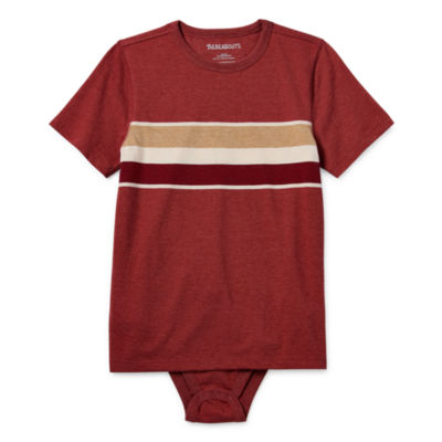 Thereabouts Little & Big Boys Adaptive Crew Neck Short Sleeve Bodysuit