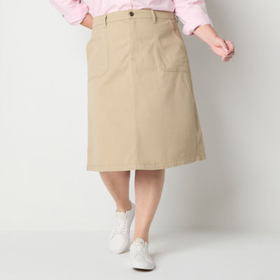 St. John's Bay Womens Denim Skirt-Plus
