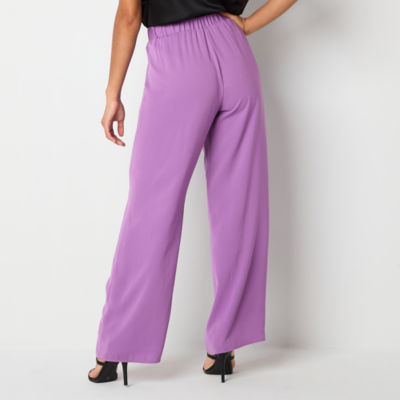 Bold Elements Womens Mid Rise Wide Leg Pull-On Pants