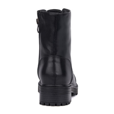New York & Company Womens Cruz Flat Heel Combat Boots