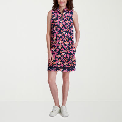 Stella Parker Womens Sleeveless Floral Shift Dress