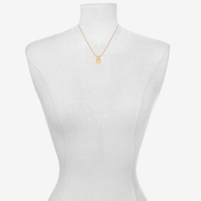 Bijoux Bar Delicates Gold Tone Womens Stainless Steel 16 Inch Pendant Necklaces
