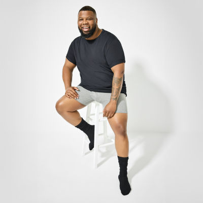 Shaquille O'Neal XLG Lux Rib 3 Pair Big and Tall Crew Socks Mens
