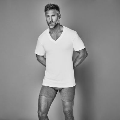 Stafford Ultra Soft Mens 4 Pack Short Sleeve V Neck T-Shirt