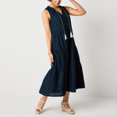 Liz Claiborne Womens Sleeveless A-Line Dress