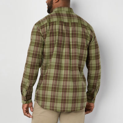 St. John's Bay Mens Long Sleeve Classic Fit Big and Tall Flannel Shirt