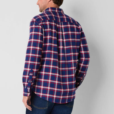 St. John's Bay Mens Long Sleeve Classic Fit Flannel Shirt