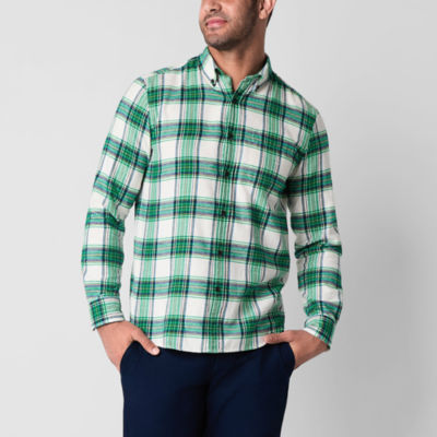 St. John's Bay Mens Long Sleeve Classic Fit Flannel Shirt
