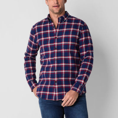 St. John's Bay Mens Long Sleeve Classic Fit Flannel Shirt