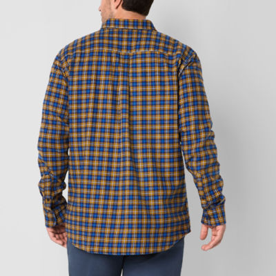 St. John's Bay Mens Long Sleeve Classic Fit Big and Tall Flannel Shirt