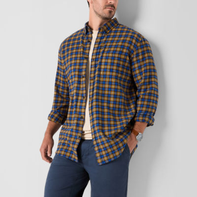 St. John's Bay Mens Long Sleeve Classic Fit Big and Tall Flannel Shirt