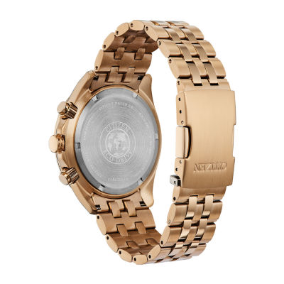 Citizen Brycen Mens Chronograph Rose Goldtone Stainless Steel Bracelet Watch Bl5563-58e