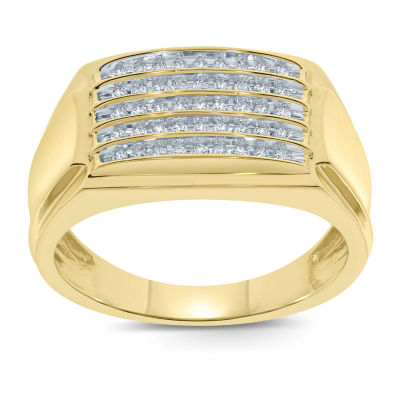 Mens CT. T.W. Natural Diamond 10K Gold Fashion Ring