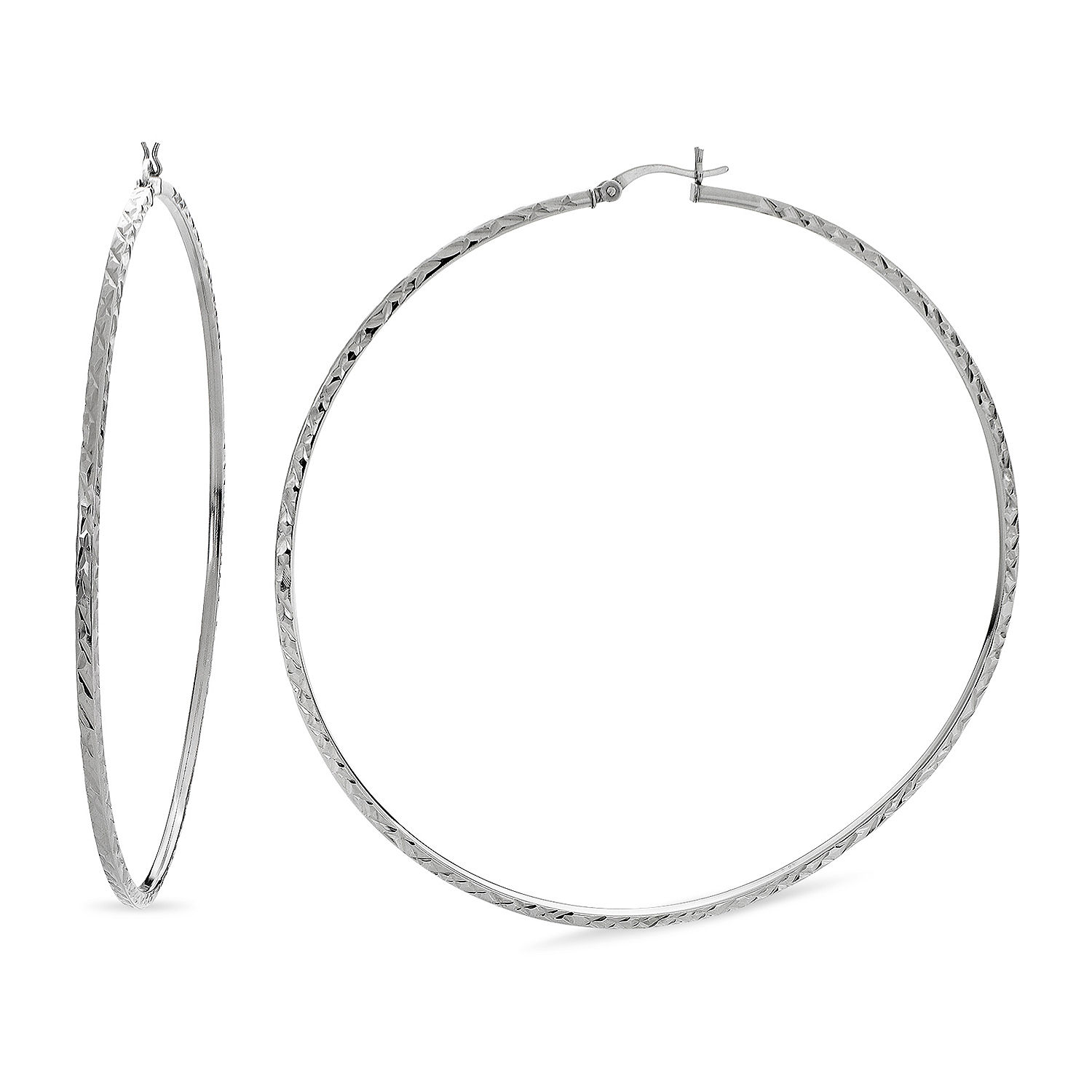 Sterling Silver 80mm Hoop Earrings - JCPenney