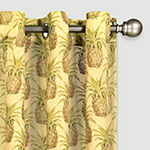 Waverly Pineapple Grove Light-Filtering Grommet Top Single Outdoor Curtain Panel