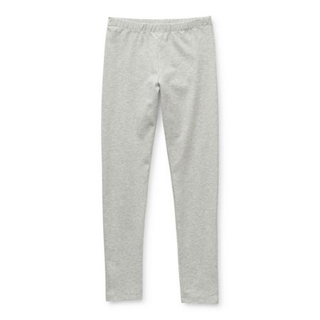 Thereabouts Little & Big Girls Solid Knit Full Length Leggings, 2x-large (20.5) Plus, Gray