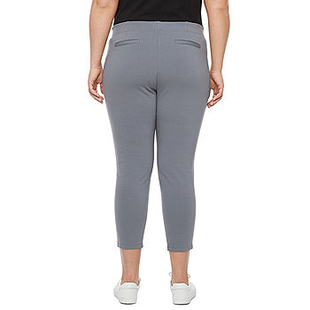 Xersion Womens Plus Mid Rise Tapered Pull-On Pants