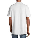 St. John's Bay Premium Dexterity Mens Regular Fit Easy-on + Easy-off Adaptive Short Sleeve Polo Shirt