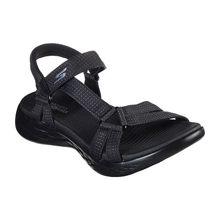  -Skechers Womens On The Go 600 Brilliancy Strap Sandals Wide Width