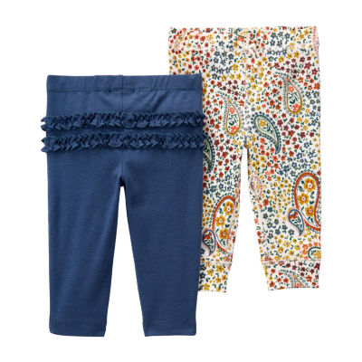 Carter's Baby Girls 2-pc. Straight Pull-On Pants