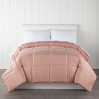 Home Expressions Ultra Soft Down Alternative Reversible Comforter, One Size, Pink