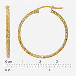 24K Gold Over Silver 31mm Hoop Earrings
