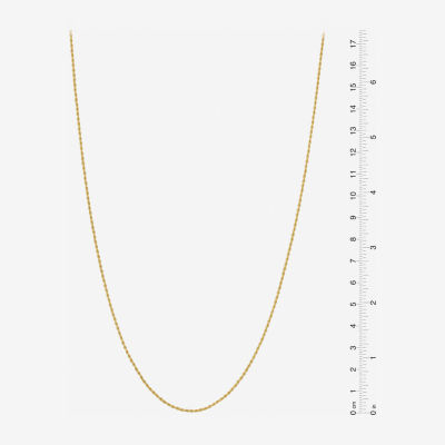 Made Italy 24K Gold Over Silver Sterling 16 Inch Solid Rope Chain Necklace