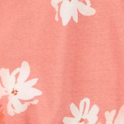 Carter's Baby Girls Rib Crew Neck Long Sleeve 2-pc. Nightgown