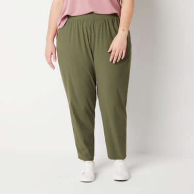 Stylus-Plus Womens Mid Rise Ankle Pull-On Pants