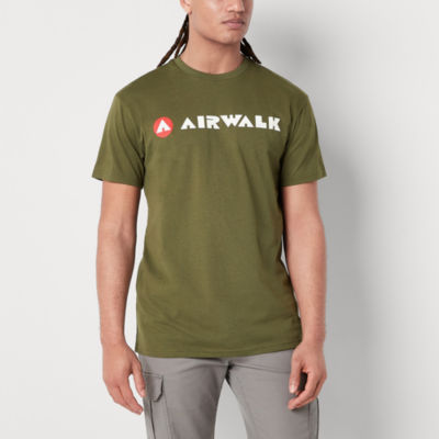Airwalk Mens Crew Neck Short Sleeve Regular Fit Graphic T Shirt