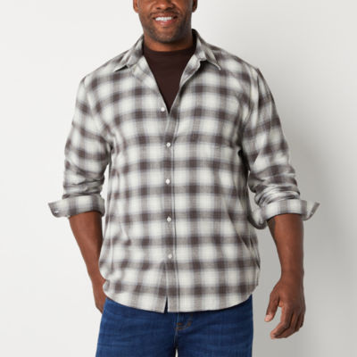 Arizona Mens Long Sleeve Classic Fit Big and Tall Flannel Shirt