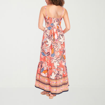 London Style Womens Sleeveless Floral Maxi Dress