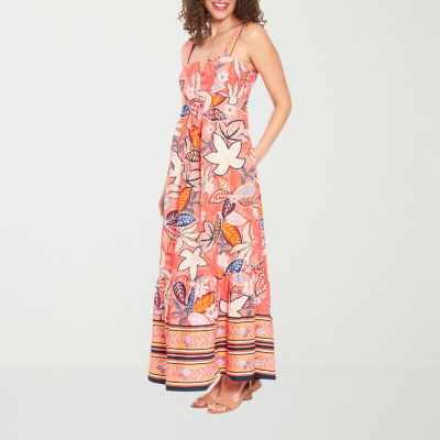 London Style Womens Sleeveless Floral Maxi Dress