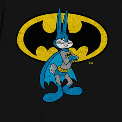 Big and Tall Mens Crew Neck Short Sleeve Regular Fit Looney Tunes Batman Graphic T-Shirt