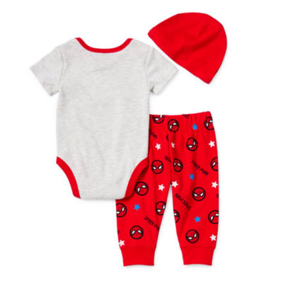 Baby Boys 3-pc. Spiderman Pant Set