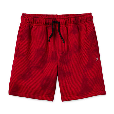 Xersion Little & Big Boys Mid Rise Fleece Pull-On Short, Large (14-16), Red