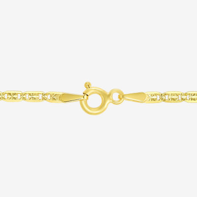 Made in Italy Womens 10K Gold 18 Inch Link Chain Necklace