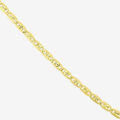 Made in Italy Womens 10K Gold 18 Inch Link Chain Necklace