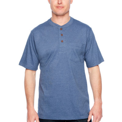 Smith Workwear Short Sleeve Henley With Gussett Sleeves & Pocket