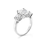 DiamonArt® Womens 5 3/4 CT. T.W. White Cubic Zirconia Sterling Silver 3-Stone Engagement Ring