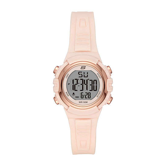 Skechers Truro Womens Chronograph Digital Pink Strap Watch Sr6187